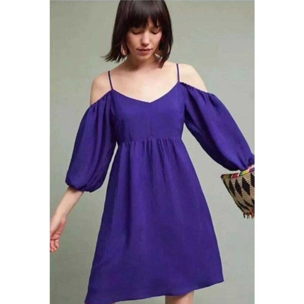 Anthropologie Moulinette Soeurs Carina Cold Shoulder Dress Size Small